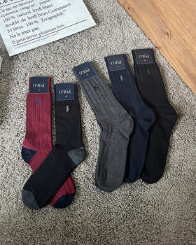 现货 THS 12.30-无 PL男士 马球polo刺绣小马标长筒针织袜 5色  CU288