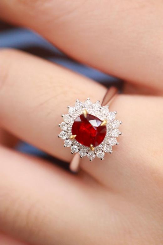 1ct刻面红宝石戒指 商品图3