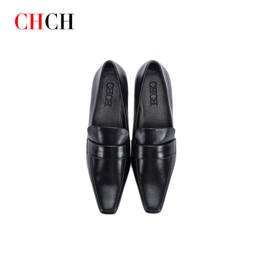 CHCH平衡鞋新款真皮百搭方头深口单鞋OL通勤小皮鞋女鞋CN1B50E1 商品图4
