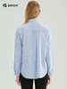 【透气棉弹】波顿女士春秋时尚休闲蓝白色条纹长袖衬衫LS969123 商品缩略图3