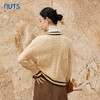 NUTS复古气质百搭撞色简约V领短款针织开衫外套女335052258 商品缩略图4