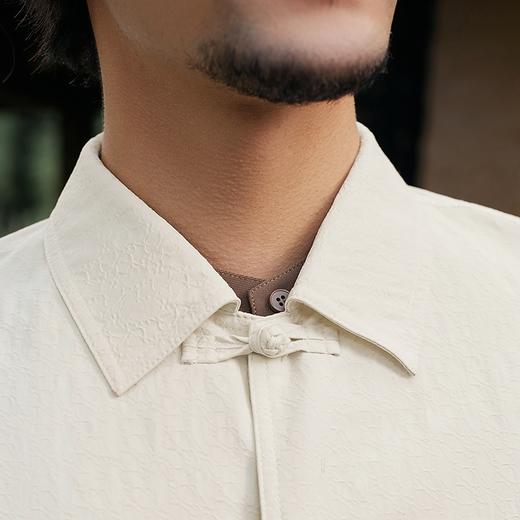 【中华立领】柒牌男士翻领夹克2025春季新款国风盘扣提花肌理外套128K70630 商品图2