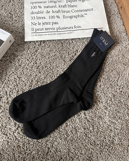 现货 THS 12.30-无 PL男士 马球polo刺绣小马标长筒针织袜 5色  CU288 商品图8