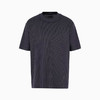 EMPORIO ARMANI 阿玛尼 男士ASV 细条纹平纹针织莱赛尔纤维混纺圆领短袖T恤 蓝色 6D1T90 1JPQZ 0920 商品缩略图0