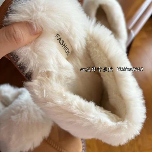 家居棉拖鞋，也能外穿，保暖毛毛拖 商品图4