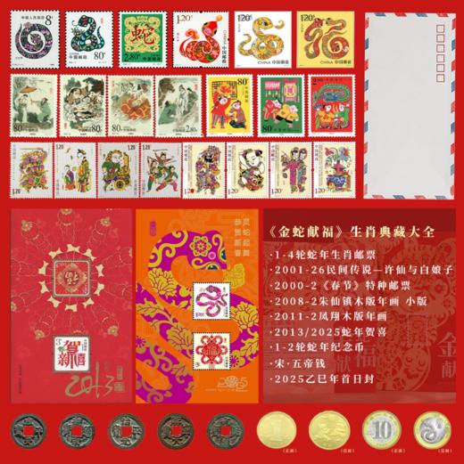2025乙巳蛇年《金蛇献福》+《乙巳蛇》生肖纪念 限定古币 商品图1