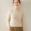 【自】全新升级【铂金会员588/天猫799/差价211】(33830) 洛诗琳双股加厚山羊绒衫保暖正肩小麻花长袖套头半高领简约针织打底衫 商品缩略图1