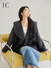 IC 百搭舒适休闲撞色米粒绣双面呢大衣外套女新款高级感上衣 商品缩略图6