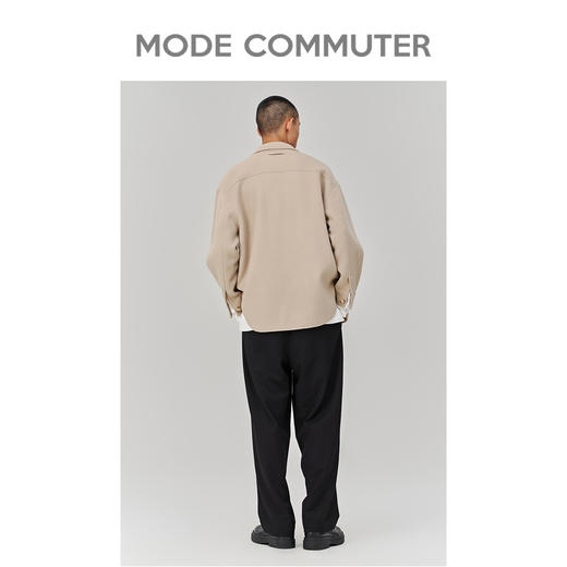 MC |MODE COMMUTER冬季绵羊毛保暖防风翻领短大衣外套男MCD106092J 商品图2