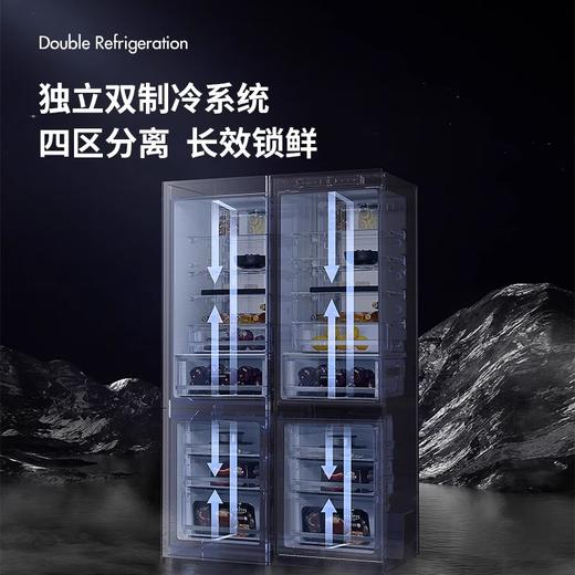 daewoo大宇全嵌入式冰箱组合内嵌四开门一体橱柜DY-D32A+DY-D32A 商品图2