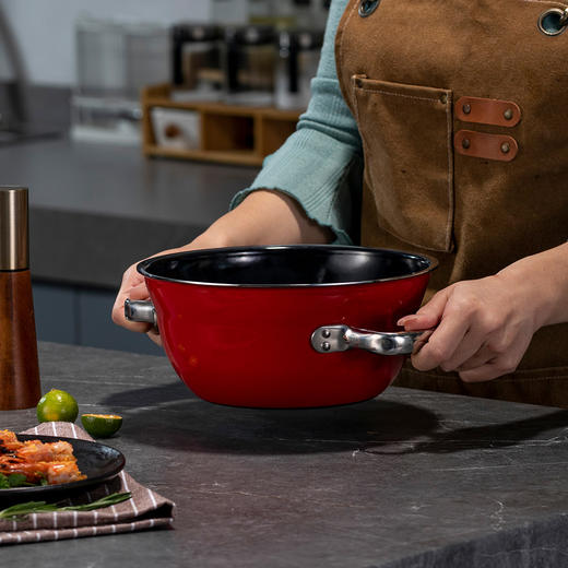 神田高端线 钛彩米系列多功能汤锅22cm 能煮能炖能煲的高颜值汤锅来了，而且烧不黑、不串味。30年质保！ 商品图7