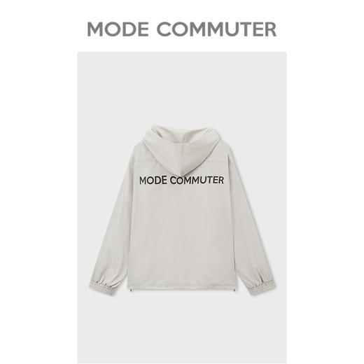 MC |MODE COMMUTER春季反光印花下摆收缩连帽夹克外套男MCD121011A 商品图1
