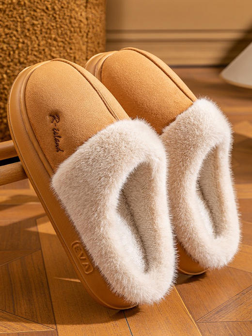 【百图lulu定制】【预售7天发】【毛毛拖鞋】室内家居 毛绒保暖厚底 防滑男女款拖鞋 商品图1
