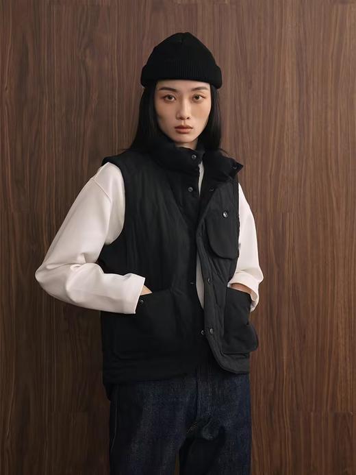 SUPERTOFU(SPTF)/YG-AW24-J152/轻盈保暖 葫芦形间棉 拼接材质 3M夹棉立领马甲 商品图1