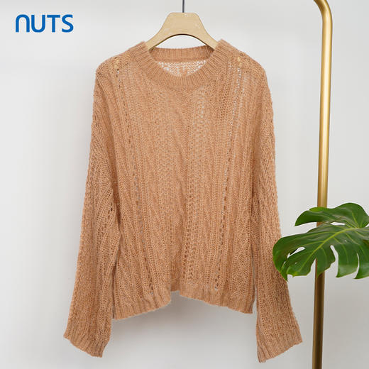 NUTS商场同款时尚百搭针织衫毛衣纯色上衣141052068 商品图0