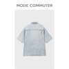 MODE COMMUTER夏季口袋翻领牛仔衬衫潮流男士短袖MCD123304D 商品缩略图1