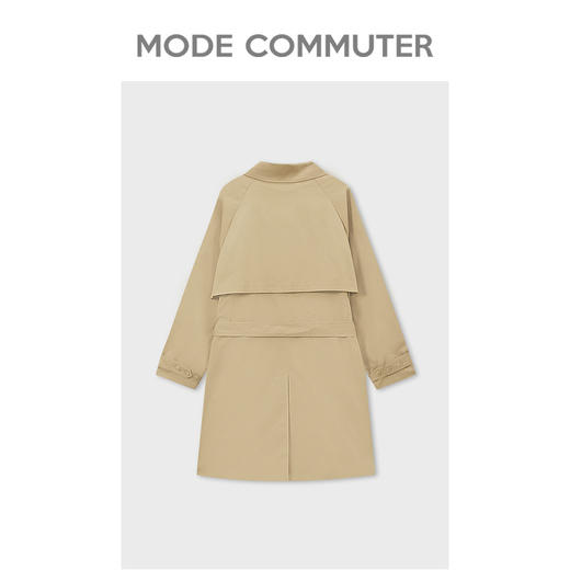 MC |MODE COMMUTER春季复古大方领侧边口袋男士风衣MCD108064A 商品图1