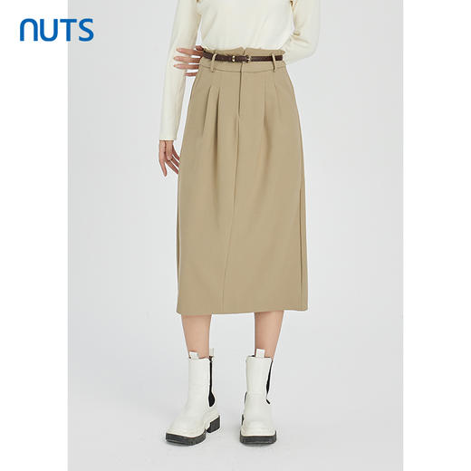 NUTS秋冬款时尚通勤气质高腰显瘦百搭直筒西装长裙女241063389 商品图3