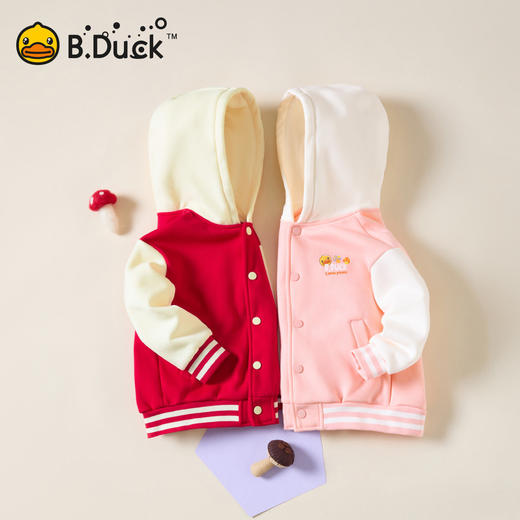 【加绒】bduck小黄鸭童装冬季男女童儿童外套保暖休闲上衣110-160 BF5507903 商品图1