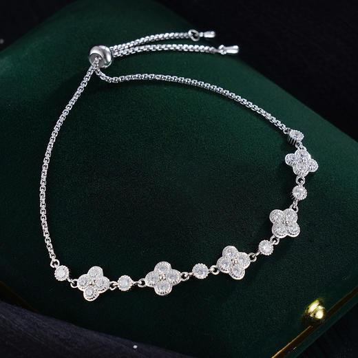 子佩集S925银【四叶之恋】手链【SL070261】纯银四叶草时尚2412 商品图1