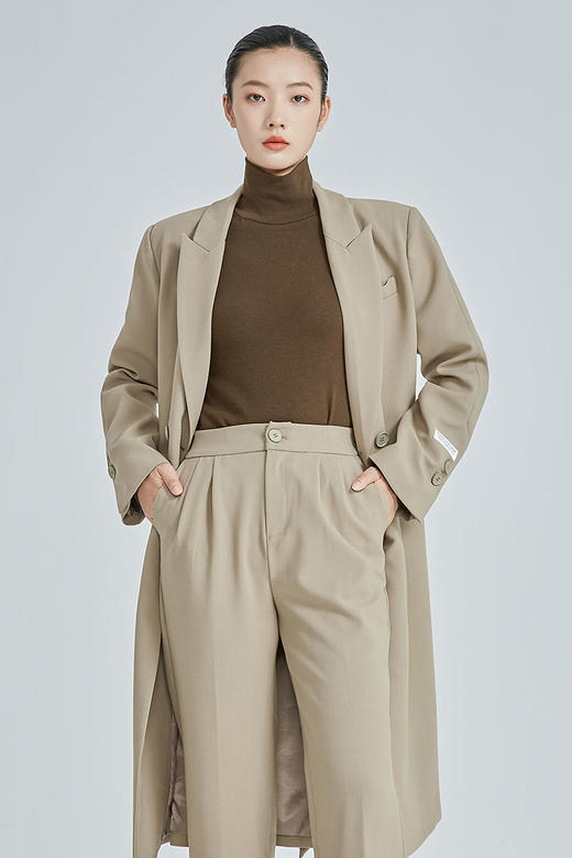 NUTS时尚优雅英伦风高级百搭中长款西装外套女241048391 商品图5