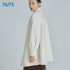 NUTS白色百搭减龄气质娃娃领手工呢料中外套女241155126 商品缩略图1
