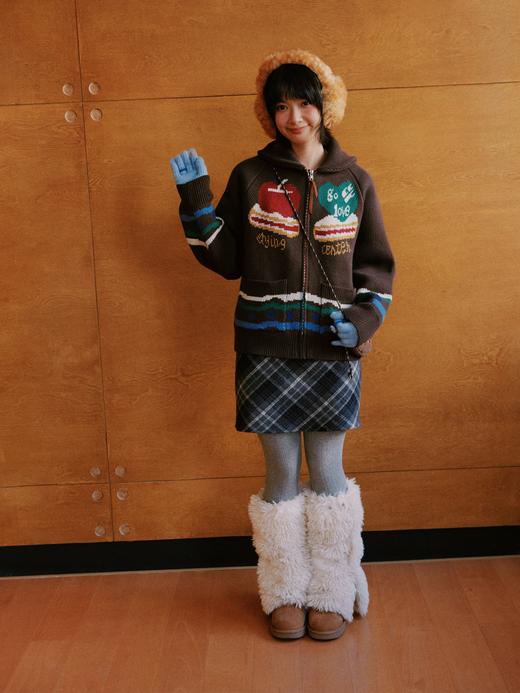 CryingCenter 苹果蛋糕圣诞粗针重磅开衫毛衣 哭喊中心 商品图1