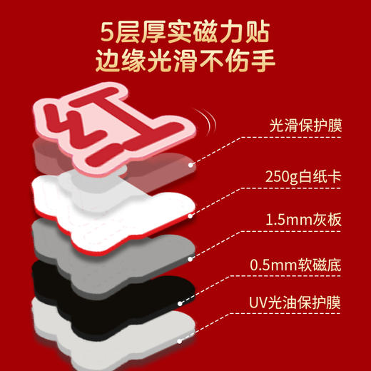 【青葫芦】【新年限定】小羊上山节日祝福汉字磁力贴 30片 商品图5