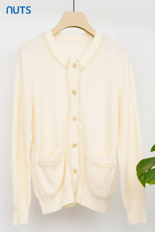 NUTS商场同款小香风圆领开衫毛衫131053046B 商品图5