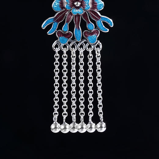 子佩集S925银【繁花弄影】耳环【ES00624】纯银珐琅彩2412 商品图3