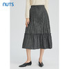 NUTS复古气质百搭松紧高腰显瘦百褶长款半身裙女241063296B 商品缩略图1