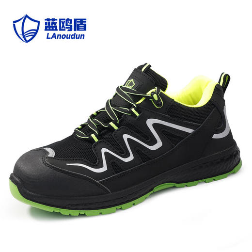 蓝鸥盾新款劳保鞋防砸防刺穿防静电欧标钢包头达标4.0㎜凯夫拉底实心双密度聚氨酯PU二层牛皮四季款低帮安全鞋 商品图8