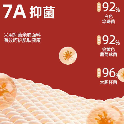 【中国红羊绒蚕丝套装 加赠3双红色天竹纤维袜】 A类母婴级 7A+3A抑菌 本命年婚嫁必备 商品图2