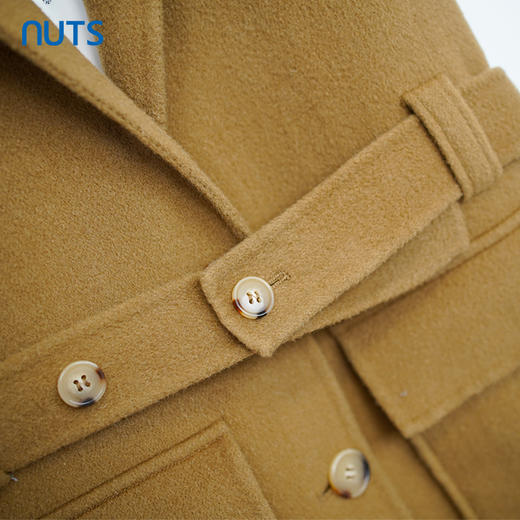 NUTS商场同款宽松百搭双面呢大衣马甲外套141032143A 商品图3