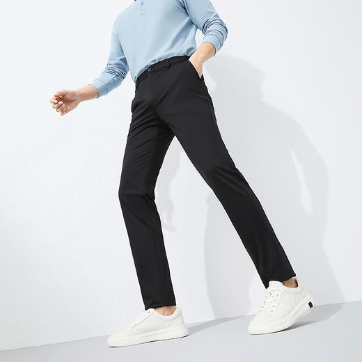 【天蚕系列】柒牌直筒休闲裤男2025春季新款针织高弹修身商务长裤128H70090 商品图1
