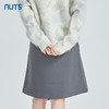 NUTS灰色高级感不规则百褶时尚通勤高腰半身裙女241062061B 商品缩略图3