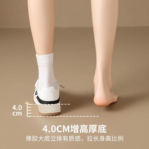 ZHR则则厚底增高板鞋女耐磨软底小白鞋春秋新款ins百搭运动休闲鞋 商品图2