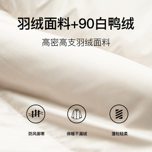 OLrain欧芮儿杏色连帽羽绒服女冬季2024年新款通勤百搭中长款外套 商品图4