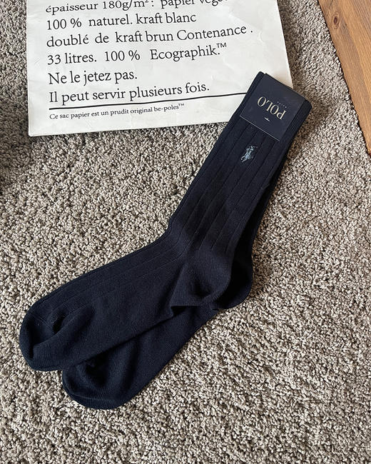 现货 THS 12.30-无 PL男士 马球polo刺绣小马标长筒针织袜 5色  CU288 商品图6