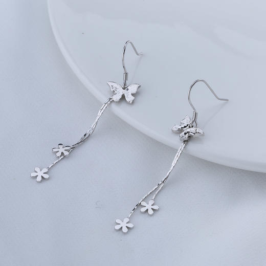【宏艺珠宝】蝶舞繁花影·银s925耳饰 商品图3