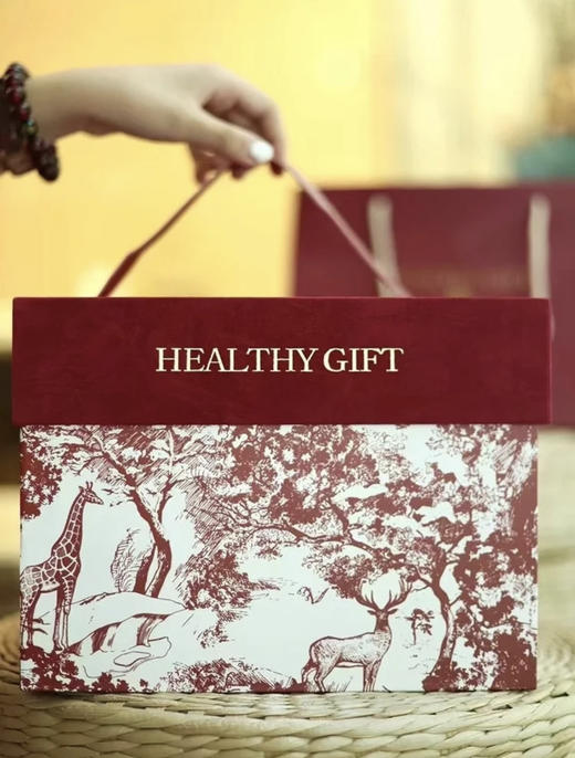 滋补品红丝绒送礼八拼旋转双层滋补品礼盒#灵芝陈皮花胶羊肚菌花旗参红参鹿茸石斛 商品图3