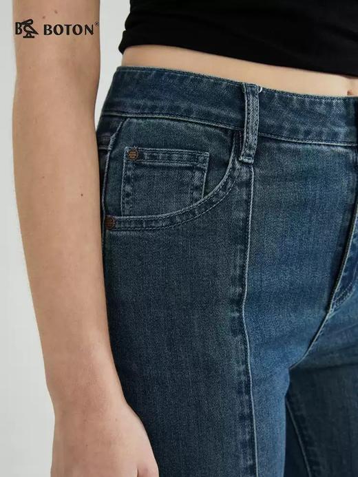 【复古挺括】波顿女士春夏季时尚修身百搭微喇牛仔长裤LE297123 商品图2