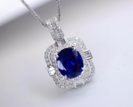 1.8ct刻面蓝宝石吊坠 商品图0