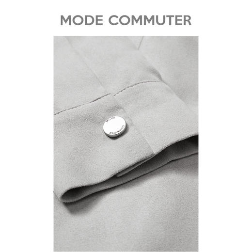 MC |MODE COMMUTER秋季不对称设计仿麂皮翻领夹克外套男MCD121025H 商品图4
