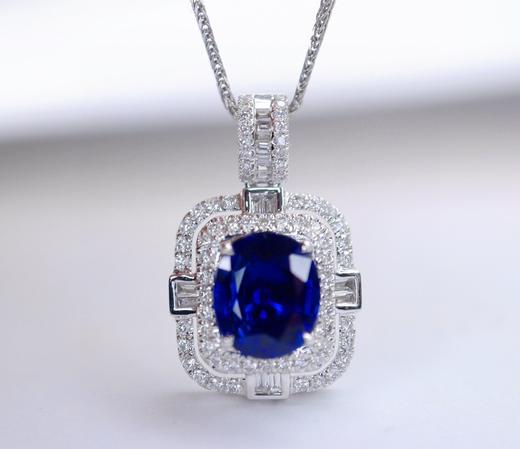 1.8ct刻面蓝宝石吊坠 商品图1