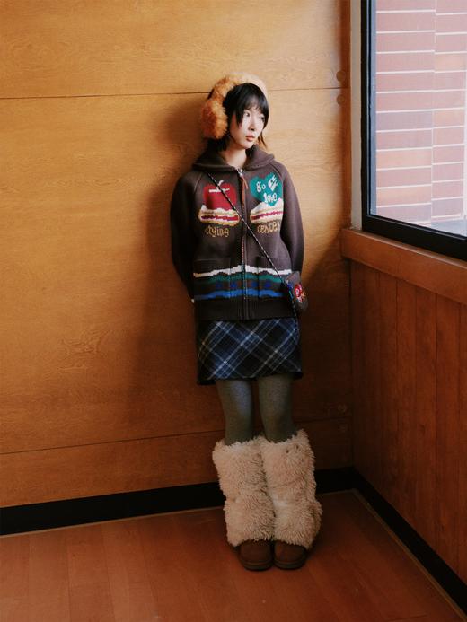 CryingCenter 苹果蛋糕圣诞粗针重磅开衫毛衣 哭喊中心 商品图2