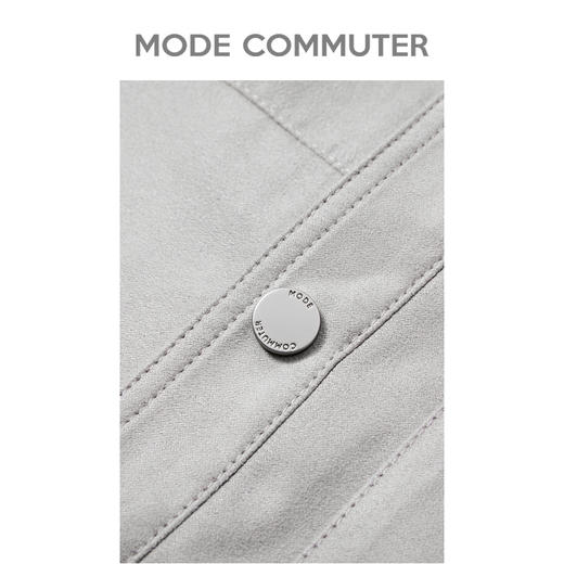 MC |MODE COMMUTER秋季不对称设计仿麂皮翻领夹克外套男MCD121025H 商品图3