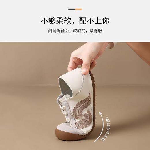 优选丨ZHR则则平底两穿德训鞋真皮轻便女鞋春秋款ins百搭休闲鞋小白鞋女 商品图4