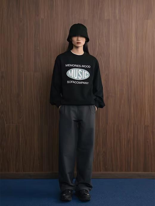 SUPERTOFU(SPTF)/CDT-AW24-T033/舒服公司 圆形音乐主题图案 长袖T恤 商品图1