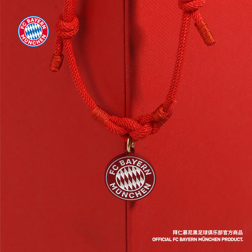 【官方正版】拜仁慕尼黑足球俱乐部｜红白拼接队徽款编织手绳饰品足球迷周边礼物 商品图1